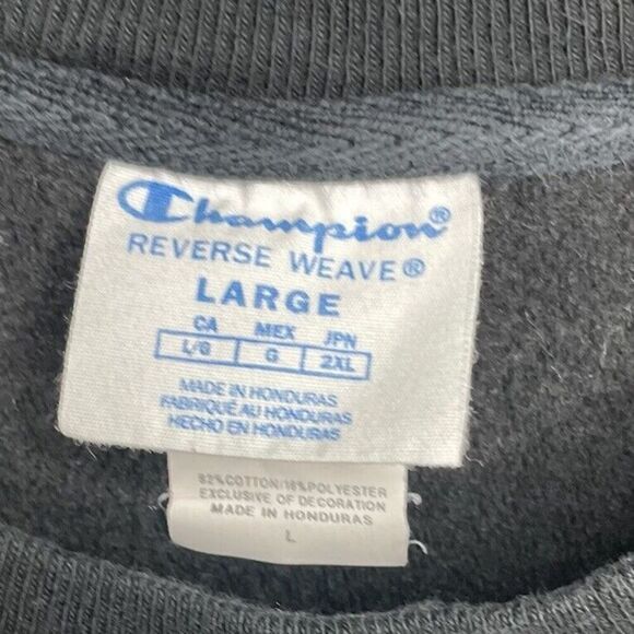 CHAMPION Reverse Weave Sweatshirt Men Large Black Day of the Dead Skull Logo - Picture 7 of 9